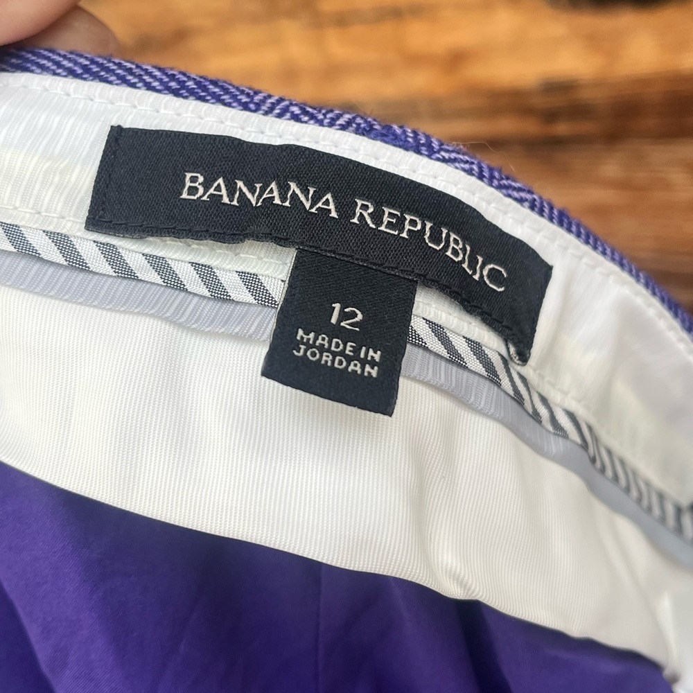 BANANA REPUBLIC | Indigo Wool Blend Dress Pants 12 - Picture 4 of 6